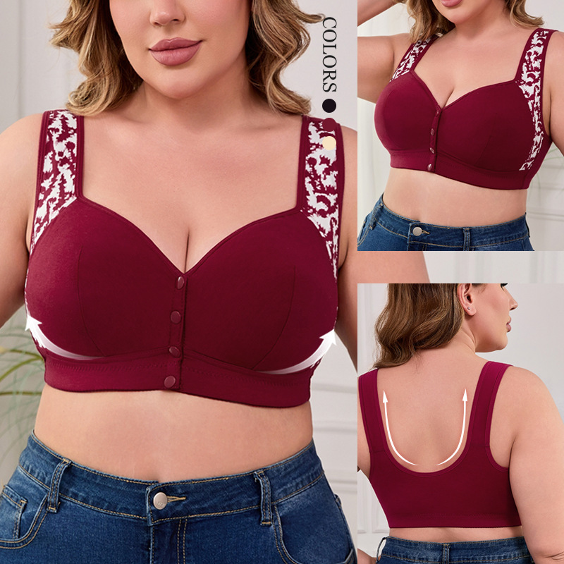 XL-7XL Plus Size Front Buckle  - Wirefree Bra Comfort review and price