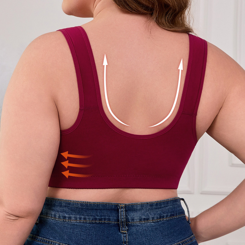XL-7XL Plus Size Front Buckle  - Wirefree Bra Comfort review and price